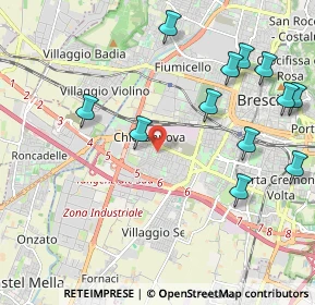 Mappa Via Arezzo, 25125 Brescia BS, Italia (2.40833)