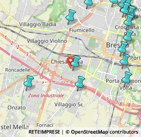 Mappa Via Arezzo, 25125 Brescia BS, Italia (3.14688)