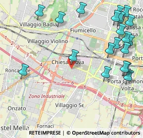 Mappa Via Arezzo, 25125 Brescia BS, Italia (2.8115)