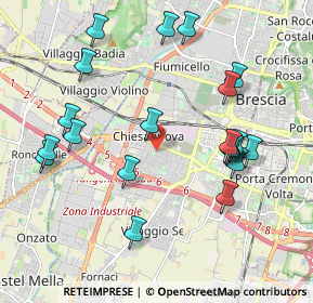Mappa Via Arezzo, 25125 Brescia BS, Italia (2.1555)