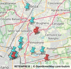 Mappa Viale Piave, 20093 Cologno Monzese MI, Italia (5.29308)