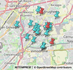 Mappa Viale Piave, 20093 Cologno Monzese MI, Italia (1.349)