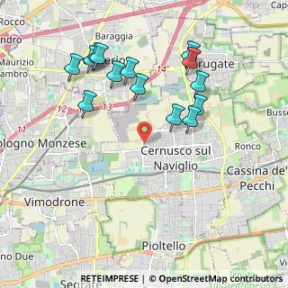 Mappa Via Luigi Settembrini, 20063 Cernusco sul Naviglio MI, Italia (2.03214)