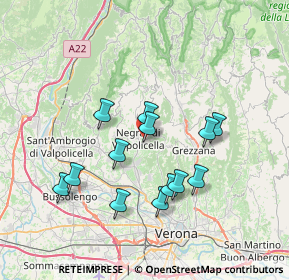 Mappa Via Ten Gino Turri, 37024 Negrar VR, Italia (6.60615)