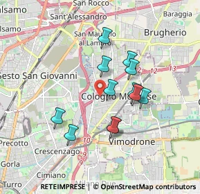 Mappa Via Francesco, 20093 Cologno Monzese MI, Italia (1.45167)