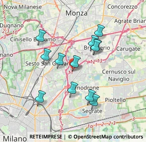 Mappa Via Francesco, 20093 Cologno Monzese MI, Italia (3.2175)