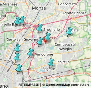 Mappa Via Vincenzo Bellini, 20093 Cologno Monzese MI, Italia (4.11273)