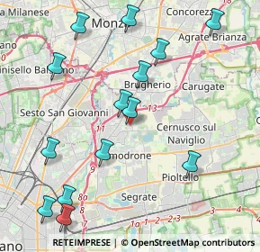 Mappa Via Vincenzo Bellini, 20093 Cologno Monzese MI, Italia (4.73786)