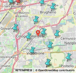 Mappa Viale dall'Acqua, 20093 Cologno Monzese MI, Italia (2.86824)
