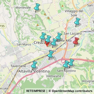 Mappa Via Gioacchino Rossini, 36051 Creazzo VI, Italia (1.86727)