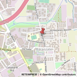 Mappa Via Nazario Sauro, 37, 20021 Baranzate, Milano (Lombardia)