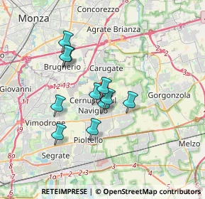 Mappa Via Ugo Foscolo, 20063 Cernusco sul Naviglio MI, Italia (2.68182)