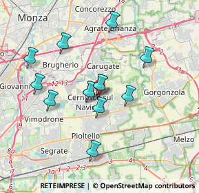 Mappa Via Ugo Foscolo, 20063 Cernusco sul Naviglio MI, Italia (3.12615)