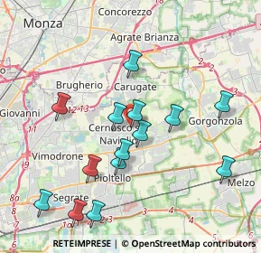 Mappa Via Ugo Foscolo, 20063 Cernusco sul Naviglio MI, Italia (3.91571)