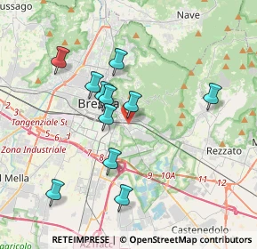 Mappa Via Monsignor Luigi Fossati, 25100 Brescia BS, Italia (3.36636)