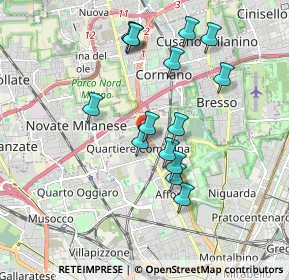 Mappa Via Comasina, 20161 Milano MI, Italia (1.70333)
