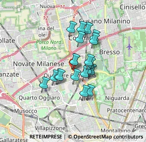 Mappa Via Comasina, 20161 Milano MI, Italia (1.192)