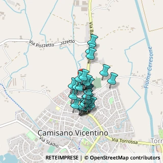 Mappa Via Monte Grappa, 36043 Camisano Vicentino VI, Italia (0.30103)
