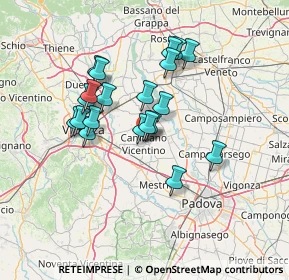 Mappa Via Monte Grappa, 36043 Camisano Vicentino VI, Italia (11.614)