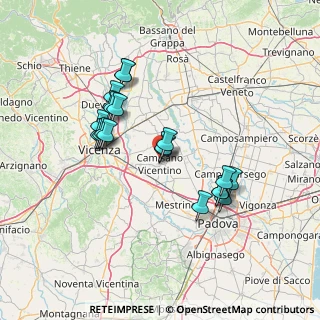 Mappa Via Monte Grappa, 36043 Camisano Vicentino VI, Italia (12.7425)