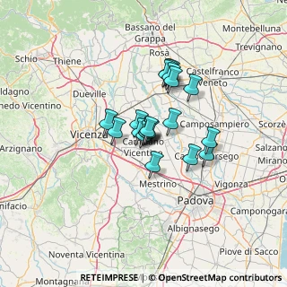 Mappa Via Monte Grappa, 36043 Camisano Vicentino VI, Italia (8.369)