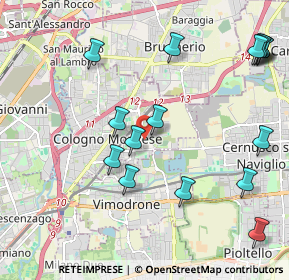 Mappa Piazza S. Matteo, 20093 Cologno Monzese MI, Italia (2.45188)