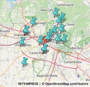 Mappa Tangenziale Ovest, 25125 Brescia BS, Italia (5.89353)