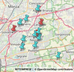 Mappa Via S. Giovanni Bosco, 20063 Cernusco sul Naviglio MI, Italia (3.29417)