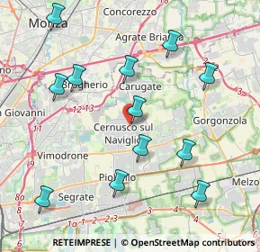 Mappa Via Suor Marina Videmari, 20063 Cernusco sul Naviglio MI, Italia (4.37833)