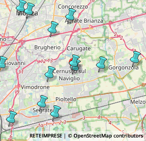 Mappa Via Suor Marina Videmari, 20063 Cernusco sul Naviglio MI, Italia (5.65933)