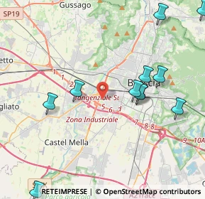 Mappa Via Livorno, 25125 Brescia BS, Italia (5.1325)