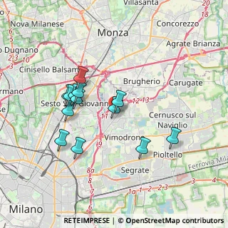 Mappa Via IV Novembre, 20093 Cologno Monzese MI, Italia (3.28923)