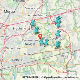 Mappa Via Po, 20063 Cernusco sul Naviglio MI, Italia (3.17455)