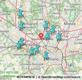 Mappa Via Fratelli Rosselli, 20026 Novate Milanese MI, Italia (6.86)