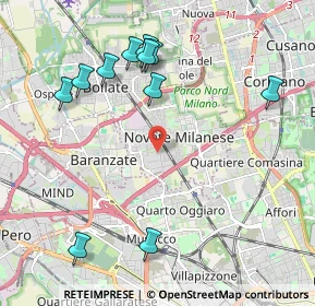 Mappa Via Fratelli Rosselli, 20026 Novate Milanese MI, Italia (2.30545)