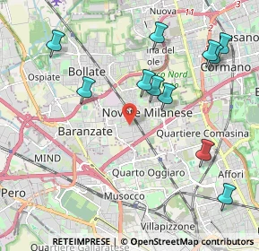 Mappa Via Fratelli Rosselli, 20026 Novate Milanese MI, Italia (2.28)