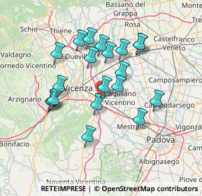 Mappa Via Rimembranza, 36040 Torri di Quartesolo VI, Italia (12.7575)
