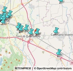 Mappa Via Rimembranza, 36040 Torri di Quartesolo VI, Italia (6.107)