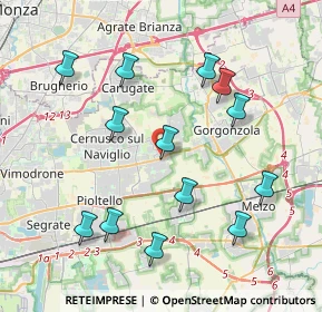 Mappa Via Giacomo Matteotti, 20051 Cassina De' Pecchi MI, Italia (4.12538)