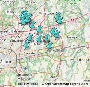 Mappa Piazza Alcide de Gasperi, 20051 Cassina De' Pecchi MI, Italia (7.1865)