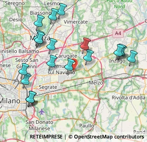 Mappa Via Giacomo Matteotti, 20051 Cassina De' Pecchi MI, Italia (9.023)