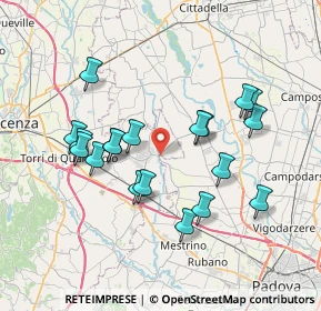 Mappa Via Brendolin, 36043 Camisano Vicentino VI, Italia (6.98474)