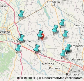 Mappa Via Brendolin, 36043 Camisano Vicentino VI, Italia (7.41875)
