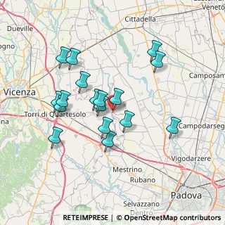Mappa Via Brendolin, 36043 Camisano Vicentino VI, Italia (6.58941)