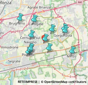 Mappa Via Giuseppe Garibaldi, 20051 Cassina De' Pecchi MI, Italia (3.25083)