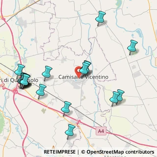 Mappa Via Cavalieri di Vittorio Veneto, 36043 Camisano Vicentino VI, Italia (5.0475)