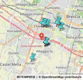 Mappa Via A. Cozzaglio, 25125 Brescia BS, Italia (1.29583)