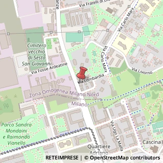 Mappa Via Lombardia, 4, 20099 Sesto San Giovanni, Milano (Lombardia)