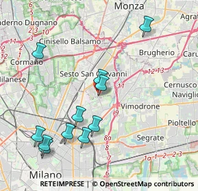 Mappa Via Lombardia, 20099 Sesto San Giovanni MI, Italia (4.27909)