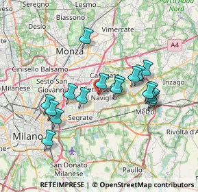 Mappa Via Diaz, 20063 Cernusco sul Naviglio MI, Italia (6.45882)